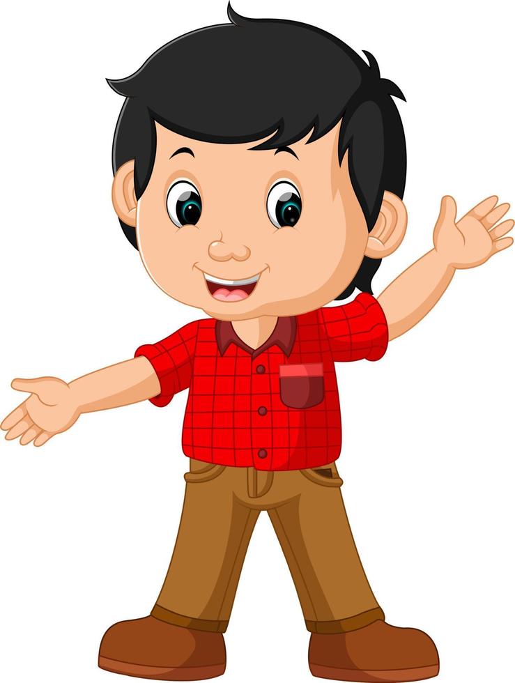 schattige jongen cartoon vector