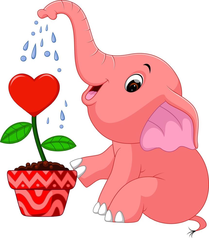 schattige olifant cartoon vector