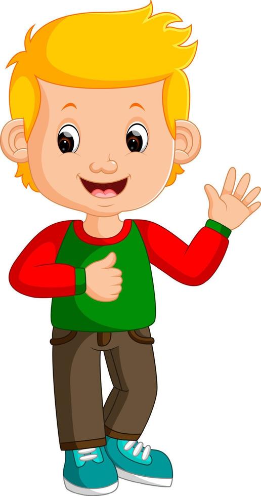 schattige jongen cartoon vector