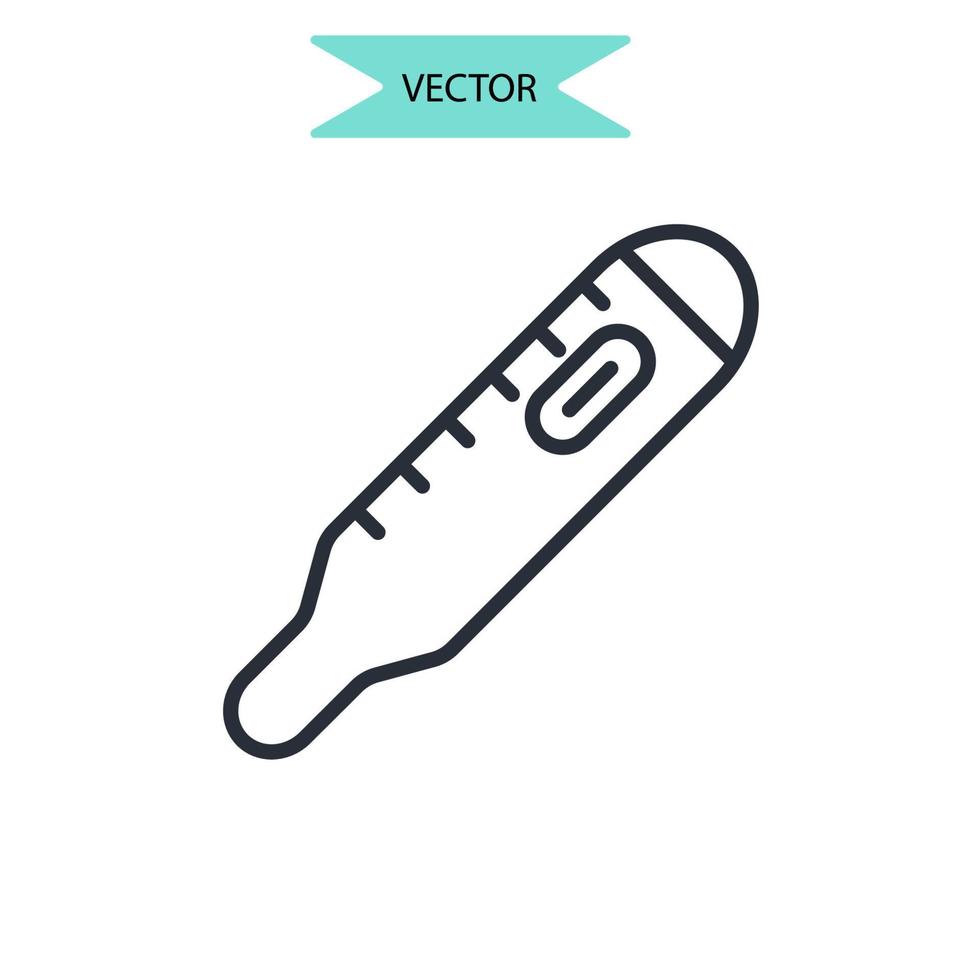 thermometer pictogrammen symbool vectorelementen voor infographic web vector