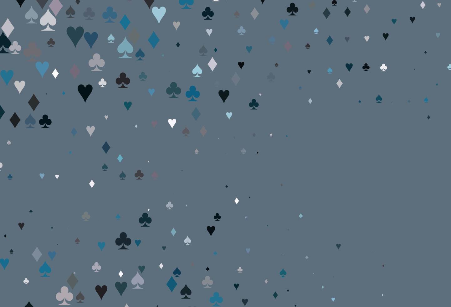 lichtblauw vectorsjabloon met pokersymbolen. vector