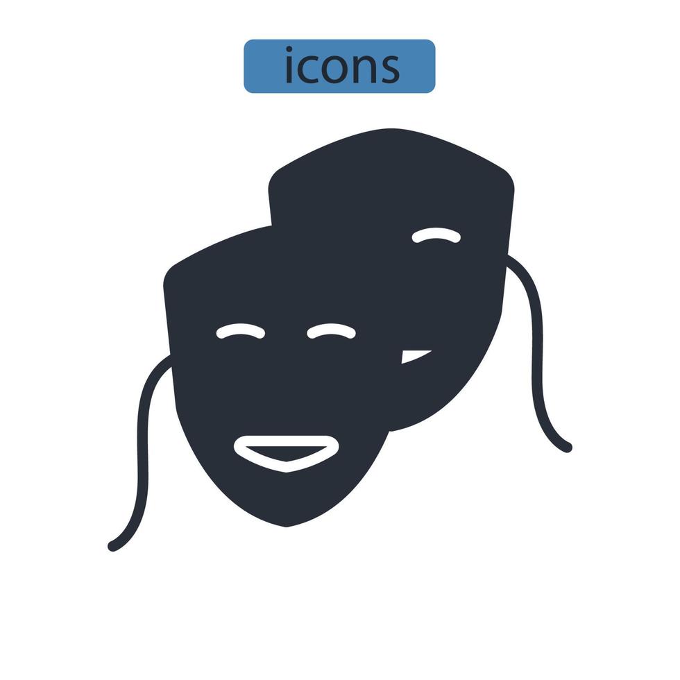 masker pictogrammen symbool vectorelementen voor infographic web vector