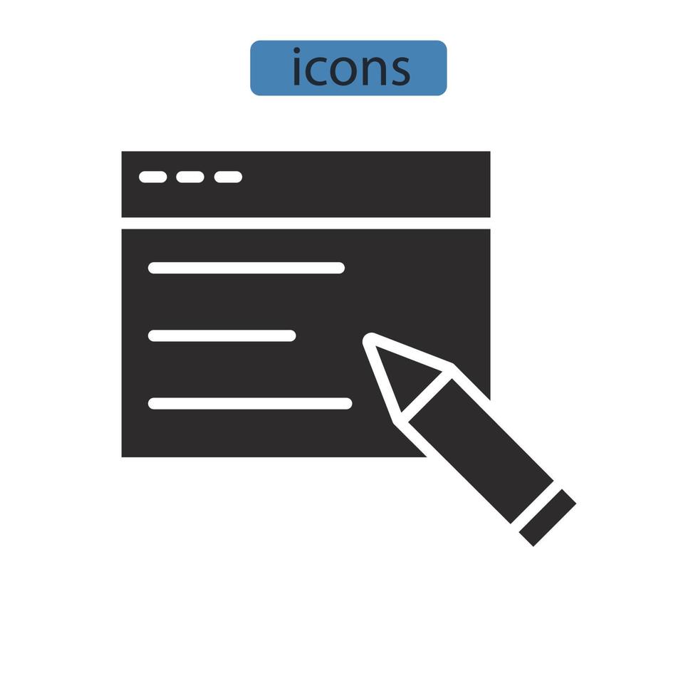 copywriting iconen symbool vectorelementen voor infographic web vector