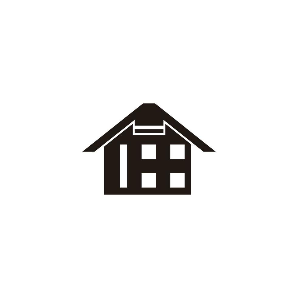 eenvoudig geometrisch huis huis vorm schoon ontwerp symbool vector