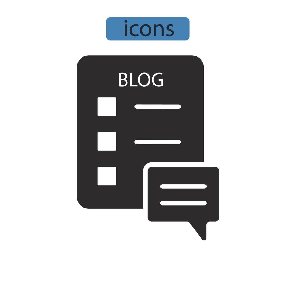 blog pictogrammen symbool vectorelementen voor infographic web vector