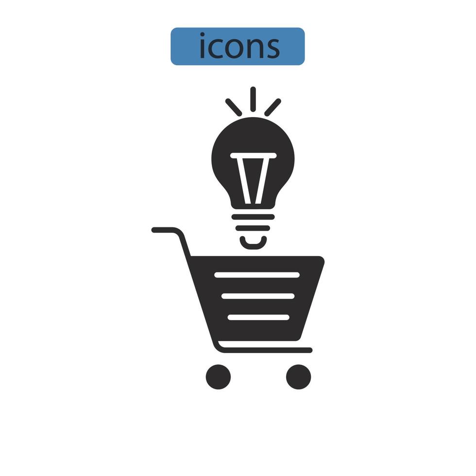 e-commerce oplossing pictogrammen symbool vectorelementen voor infographic web vector