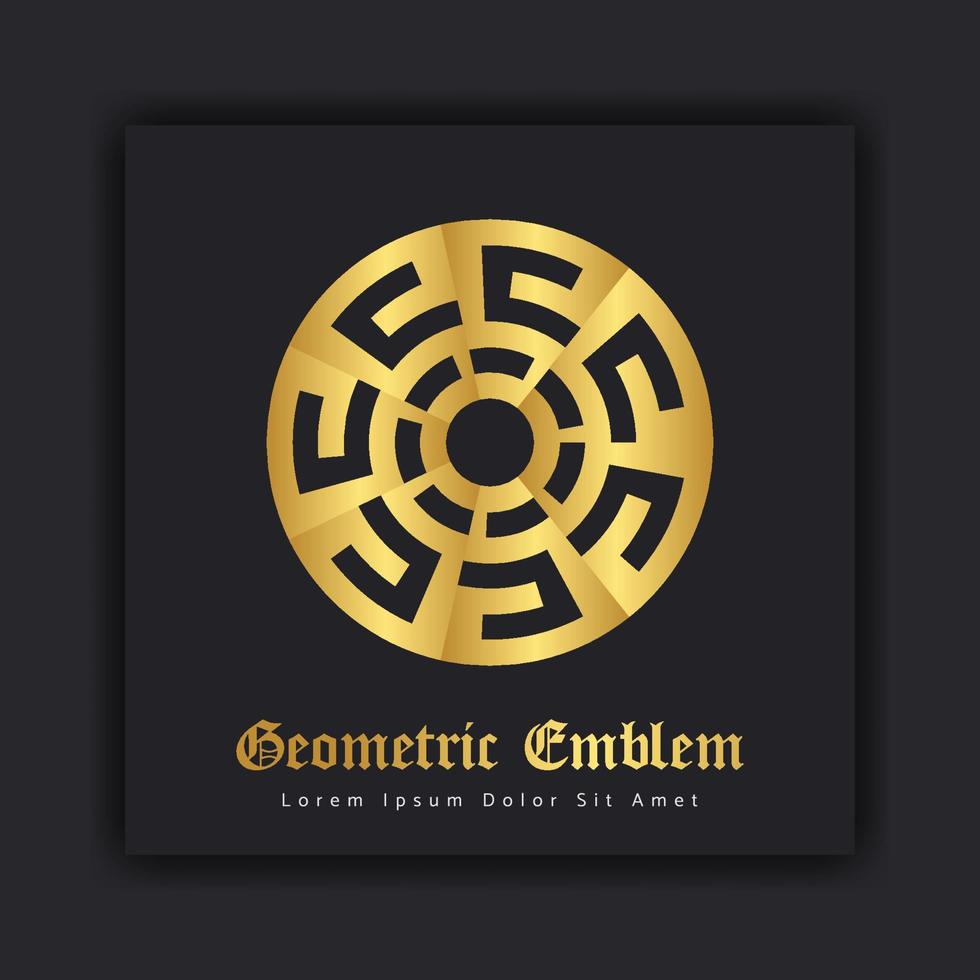 luxe gouden ornament embleem ontwerp stijlvolle lijn kunst decoratief logo. hotellabelsjabloon vector