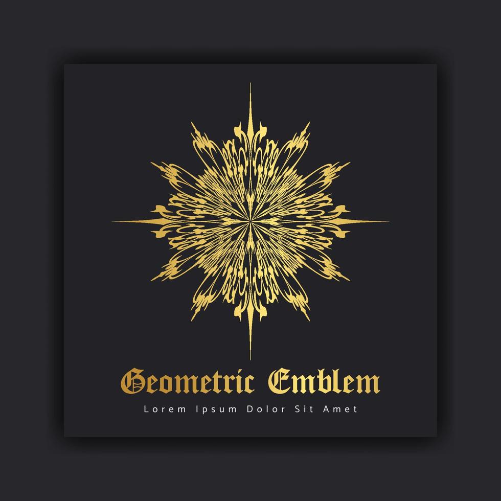 luxe gouden ornament embleem ontwerp stijlvolle lijn kunst decoratief logo. hotellabelsjabloon vector