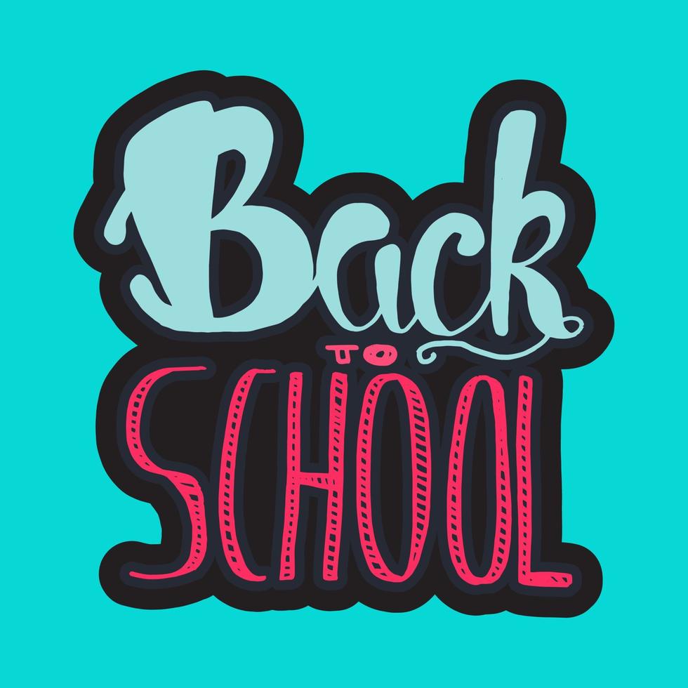 terug naar school belettering vector