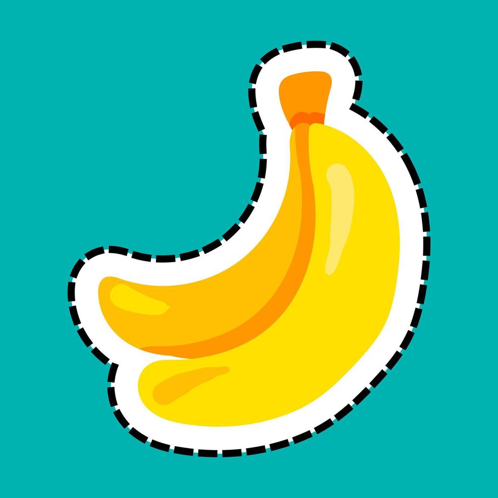 banaan fruit platte vectorillustratie vector