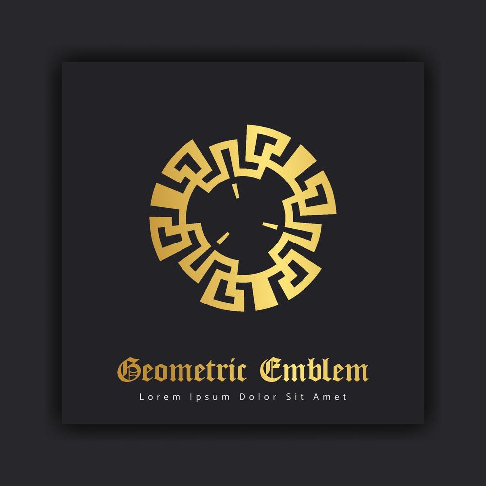 luxe gouden ornament embleem ontwerp stijlvolle lijn kunst decoratief logo. hotellabelsjabloon vector