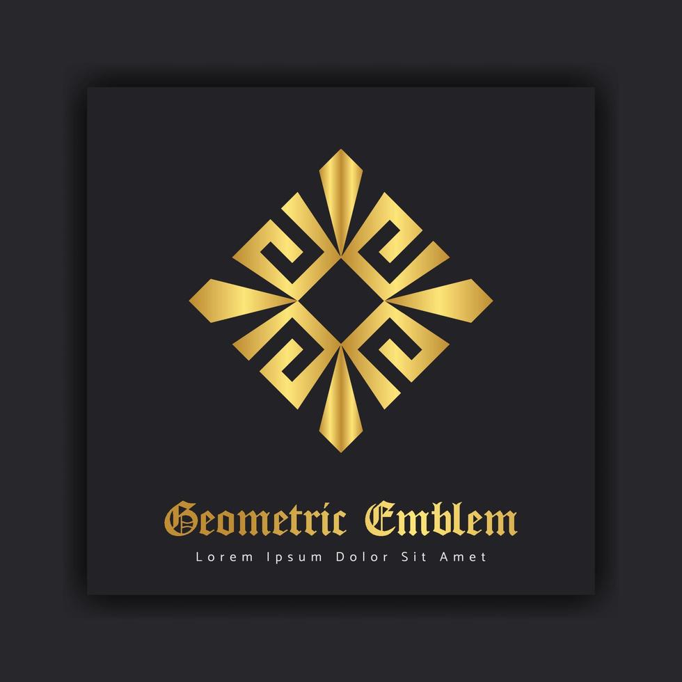 luxe gouden ornament embleem ontwerp stijlvolle lijn kunst decoratief logo. hotellabelsjabloon vector