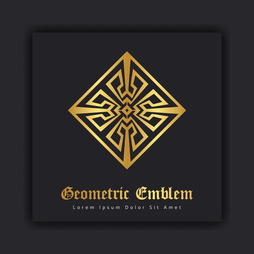 luxe gouden ornament embleem ontwerp stijlvolle lijn kunst decoratief logo. hotellabelsjabloon vector