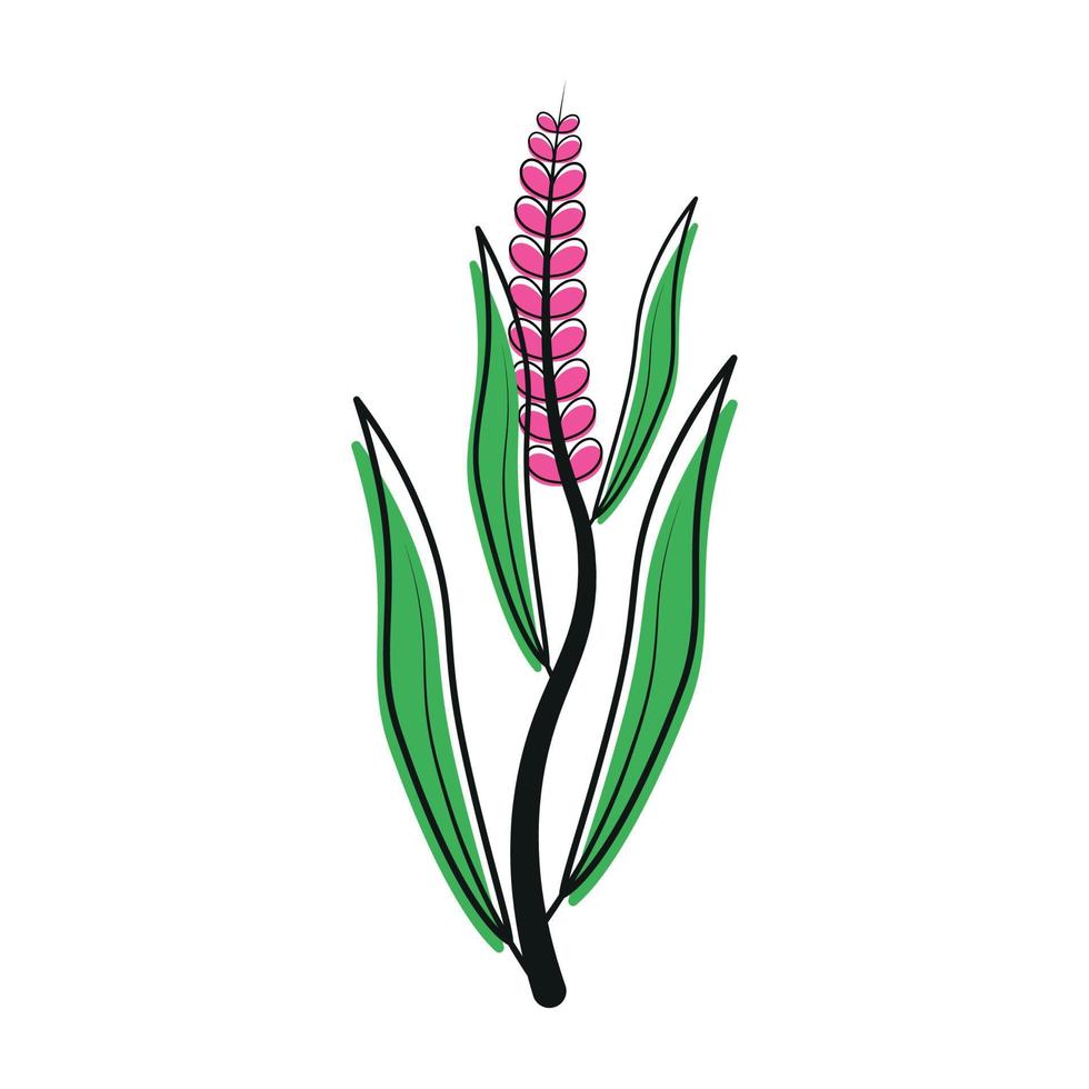 bloem pictogram illustraties overzicht met roze schattige kleur vector geanimeerde illustratie ontwerp in witte achtergrond afbeelding