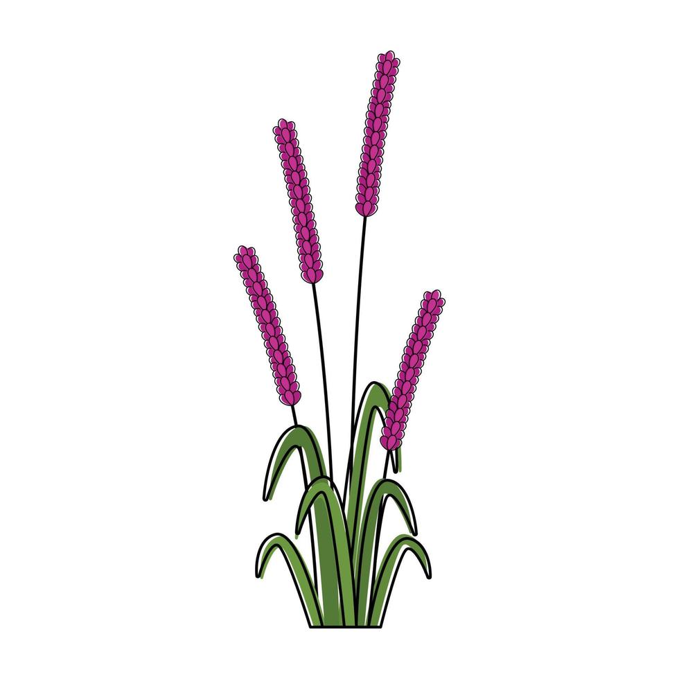 bloem vector met overzicht beroerte clipart pictogram op witte achtergrond