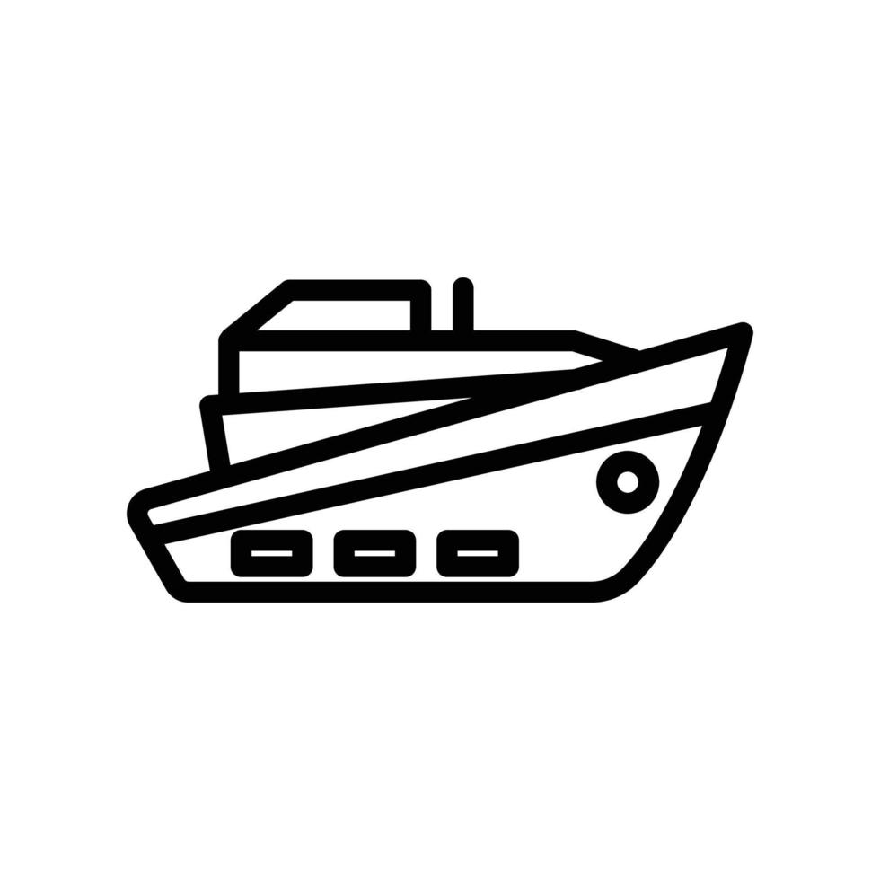 cruiseschip pictogram vector. transport, zeevoertuigen. lijn pictogramstijl. eenvoudig ontwerp illustratie bewerkbaar vector