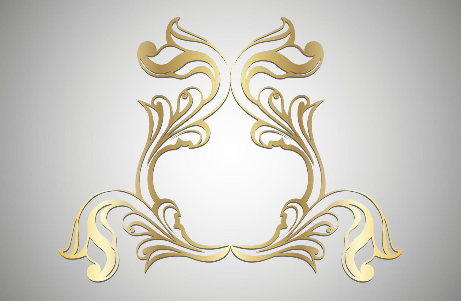 vector damast vintage barokke scroll ornament swirl. Victoriaanse monogram heraldische schild swirl.retro bloemen blad patroon grens gebladerte antieke acanthus kalligrafie gegraveerde tatoeage. tegel decor element