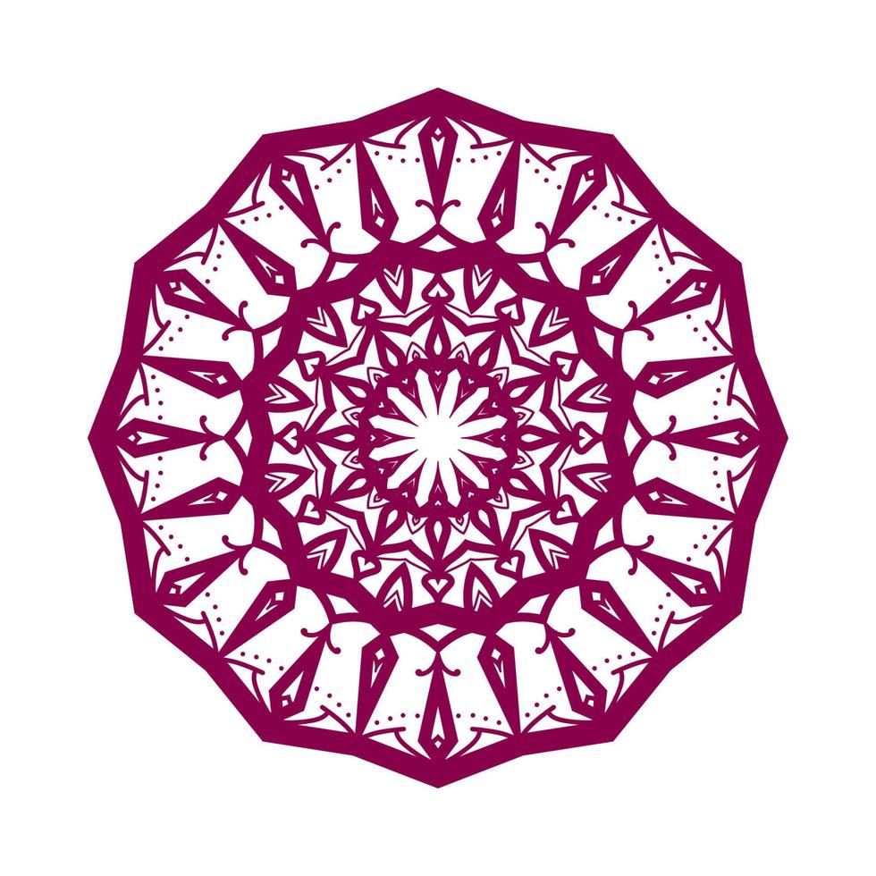 abstract rond decoratief ontwerp. cirkelvormige decoratie. eenvoudige mandala voor web- of printelement vector