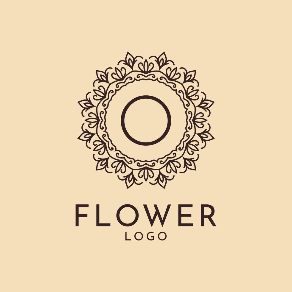 letter o bloem cirkel decoratie voor spa, salon, hotel, bloemist, vrouwelijk merk vector