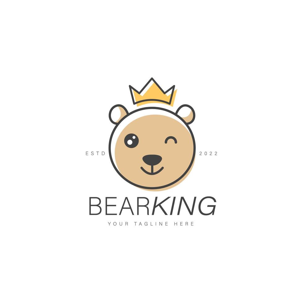 beer koning logo ontwerp illustratie icon vector