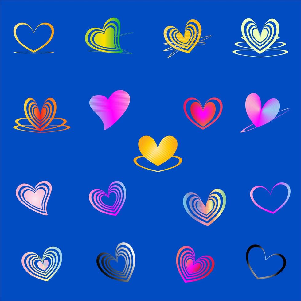 seizoen groet valentijn dag romantisch mooi hart knoppen pictogram grafisch abstracte achtergrond vectorillustratie vector