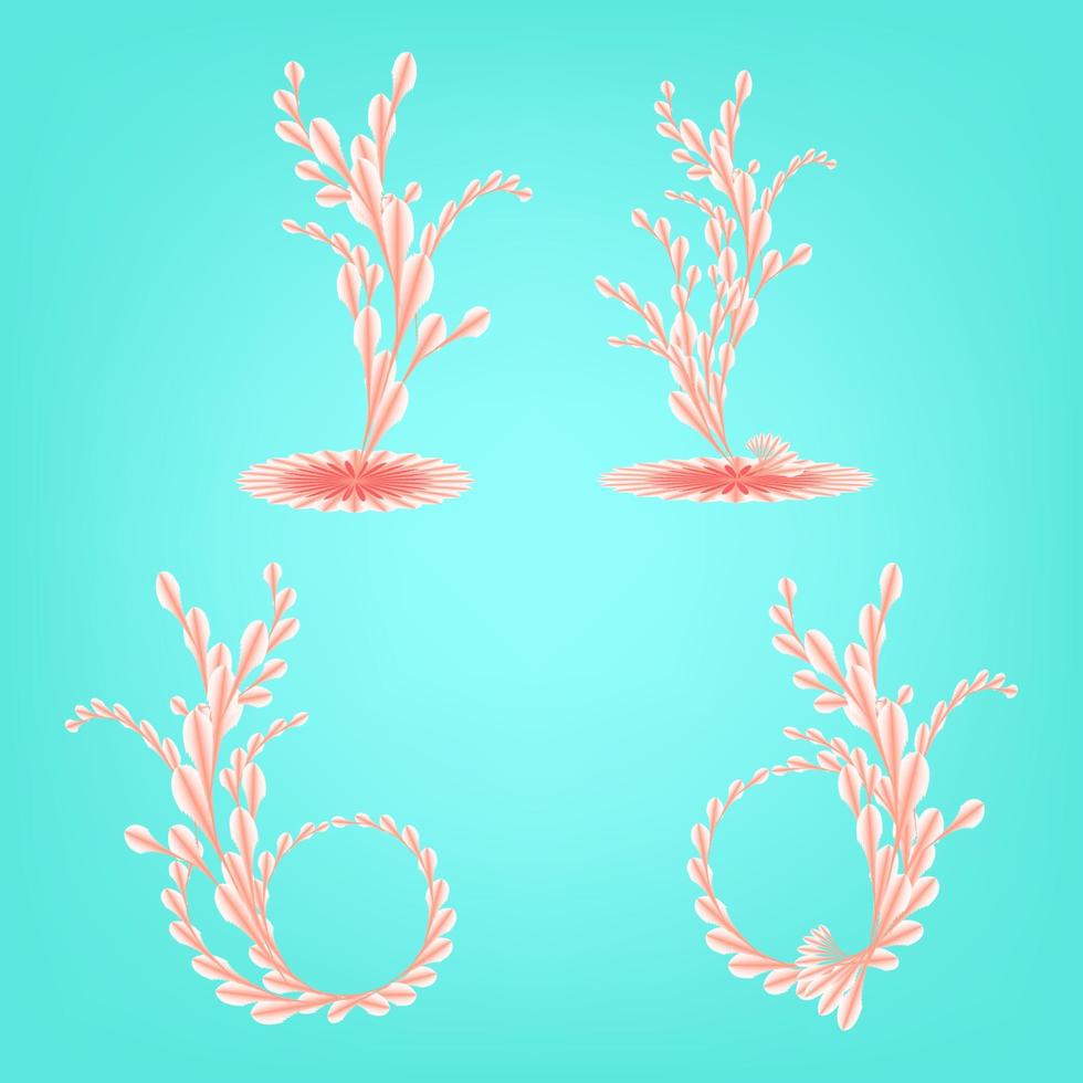 bloem plant botanisch ornament frame abstract achtergrond kunst grafisch ontwerp vectorillustratie vector