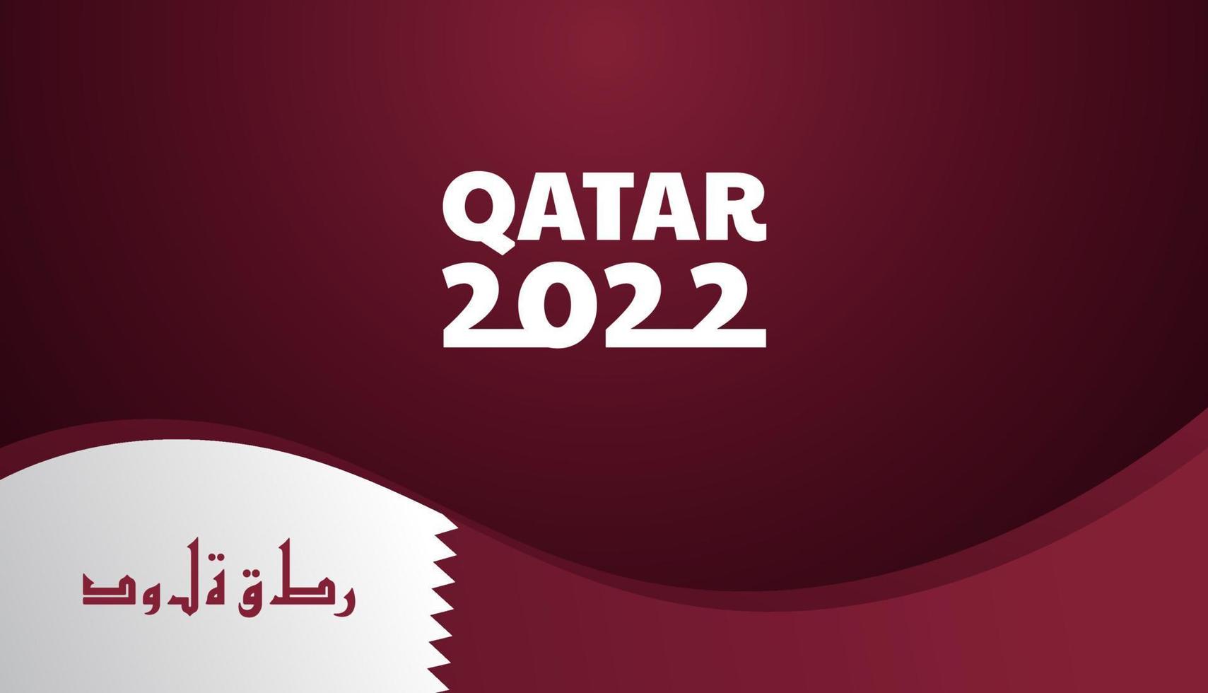 qatar 2022, viering vlag achtergrond, vertaling qatar vector