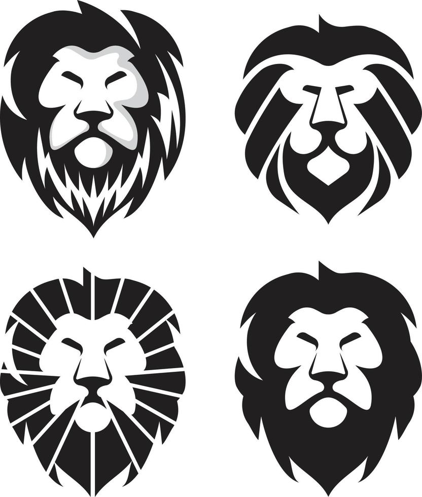 leeuw logo en mascotte bewerkbare vector