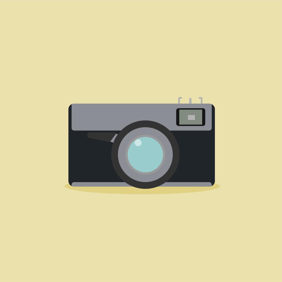 vintage analoge camera platte ontwerp vectorillustratie. analoog camera-ontwerp vector