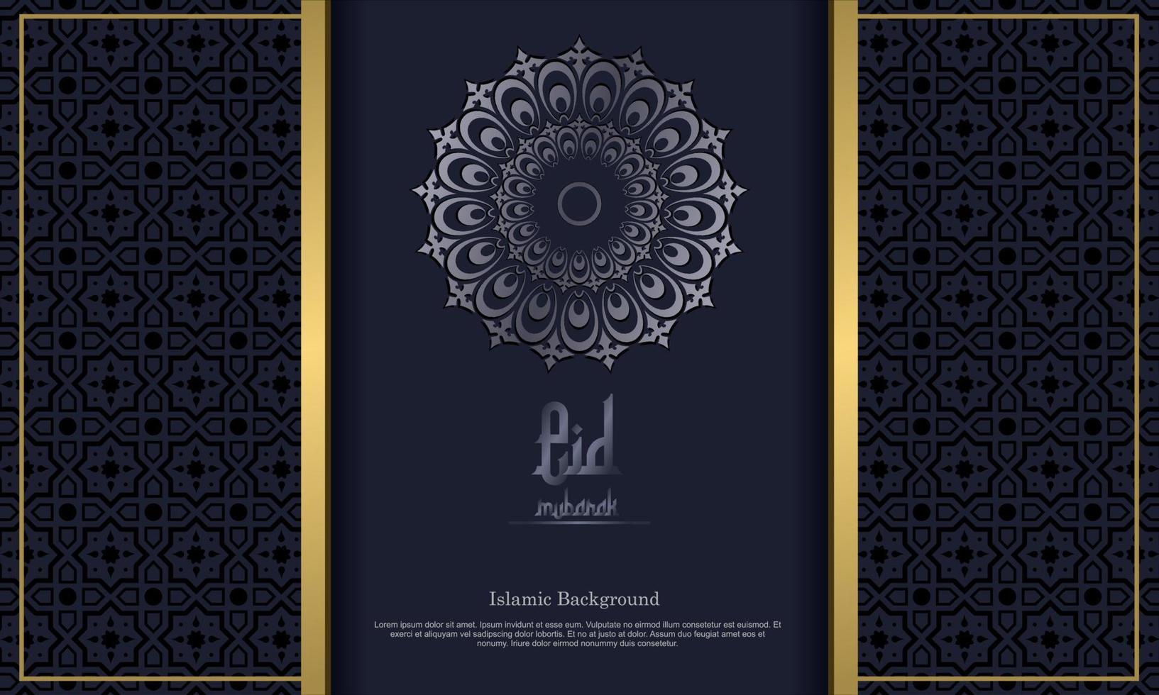 Arabische elegante luxe sier islamitische achtergrond met islamitisch patroon decoratief ornament premium vector