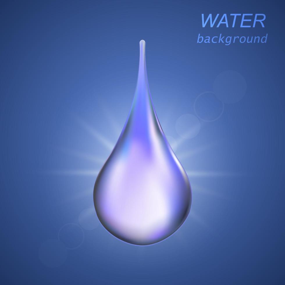 cosmetische achtergrond met waterdruppel. vector illustratie