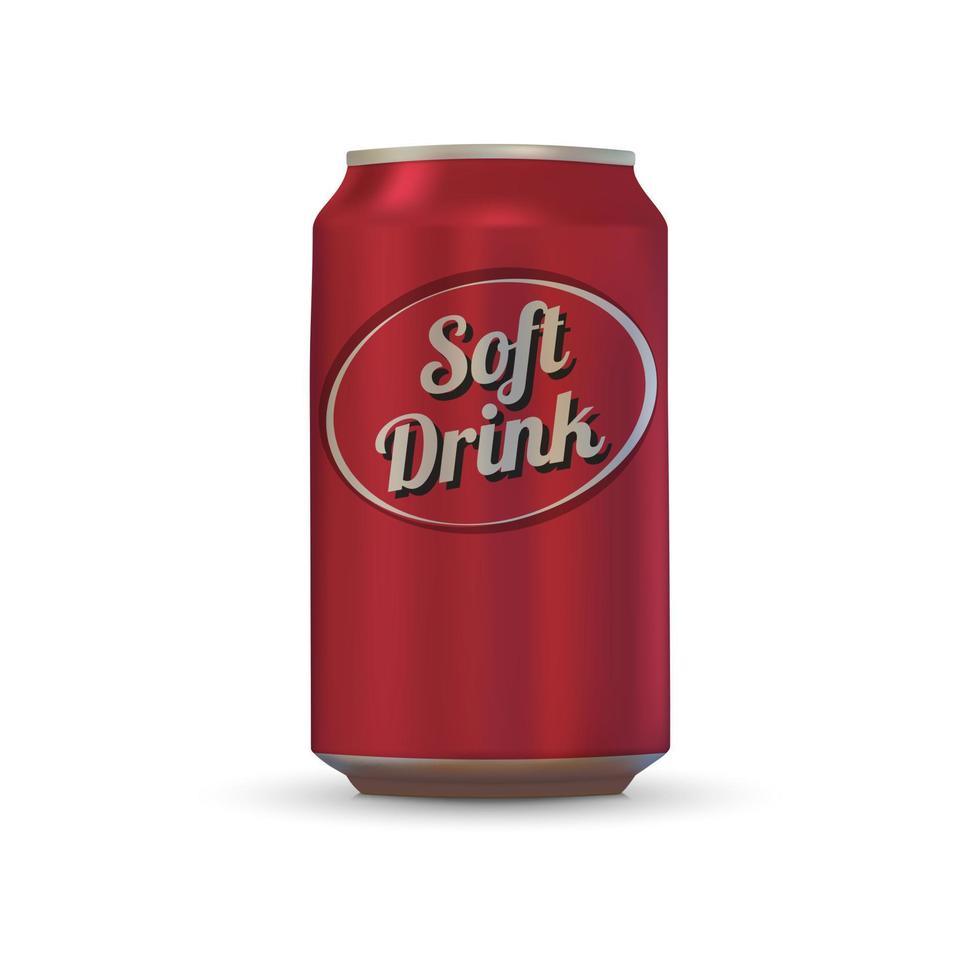 soda aluminium blikje vector