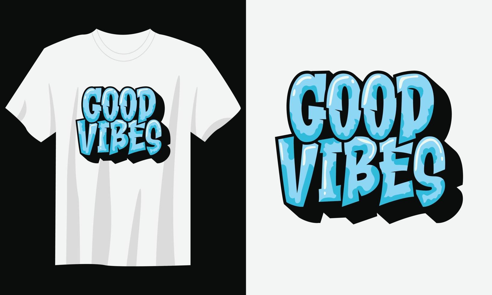 goede vibes typografie citaat t-shirt ontwerp vector