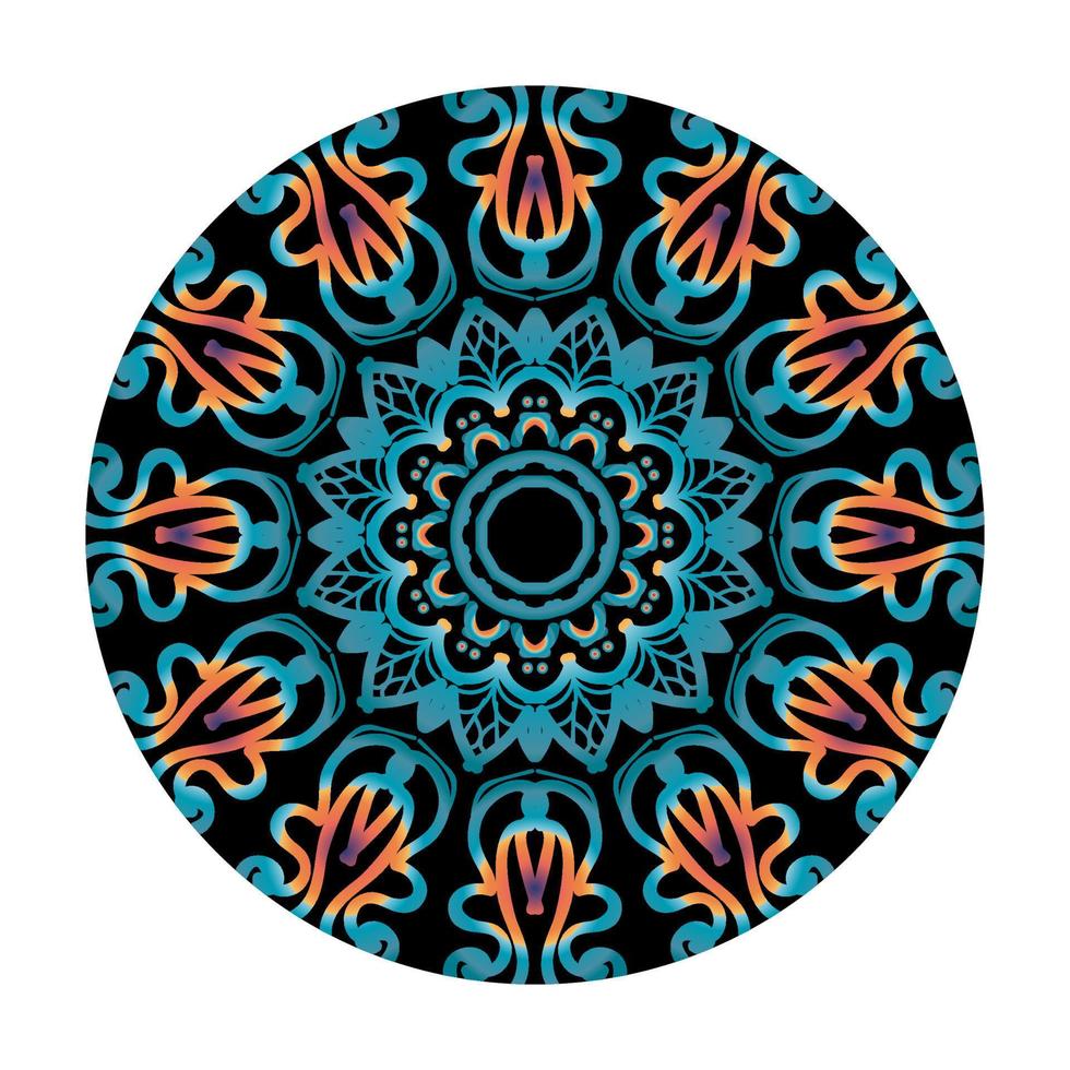 luxe sier Indisch mandala-ontwerp. vector