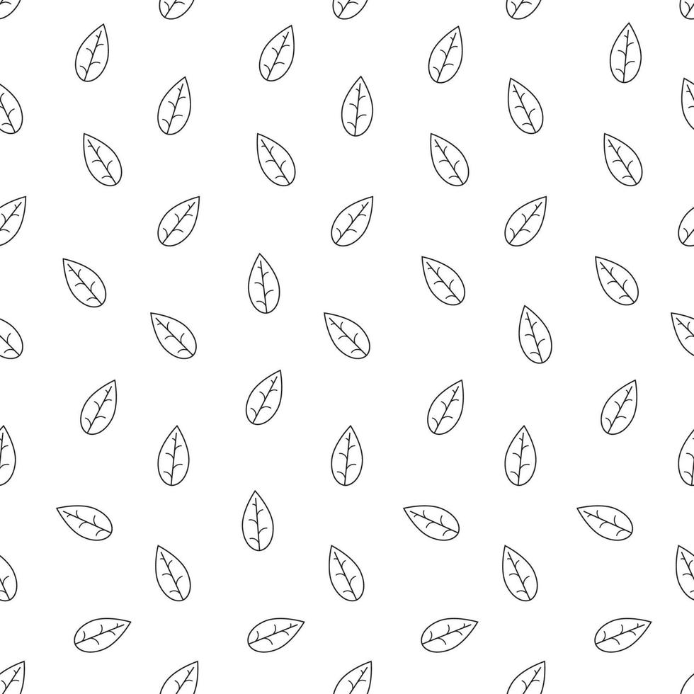 naadloos patroon met veel bladeren, zwart-witte kleur, modern design strepen achtergrond. vectorillustratie. vector