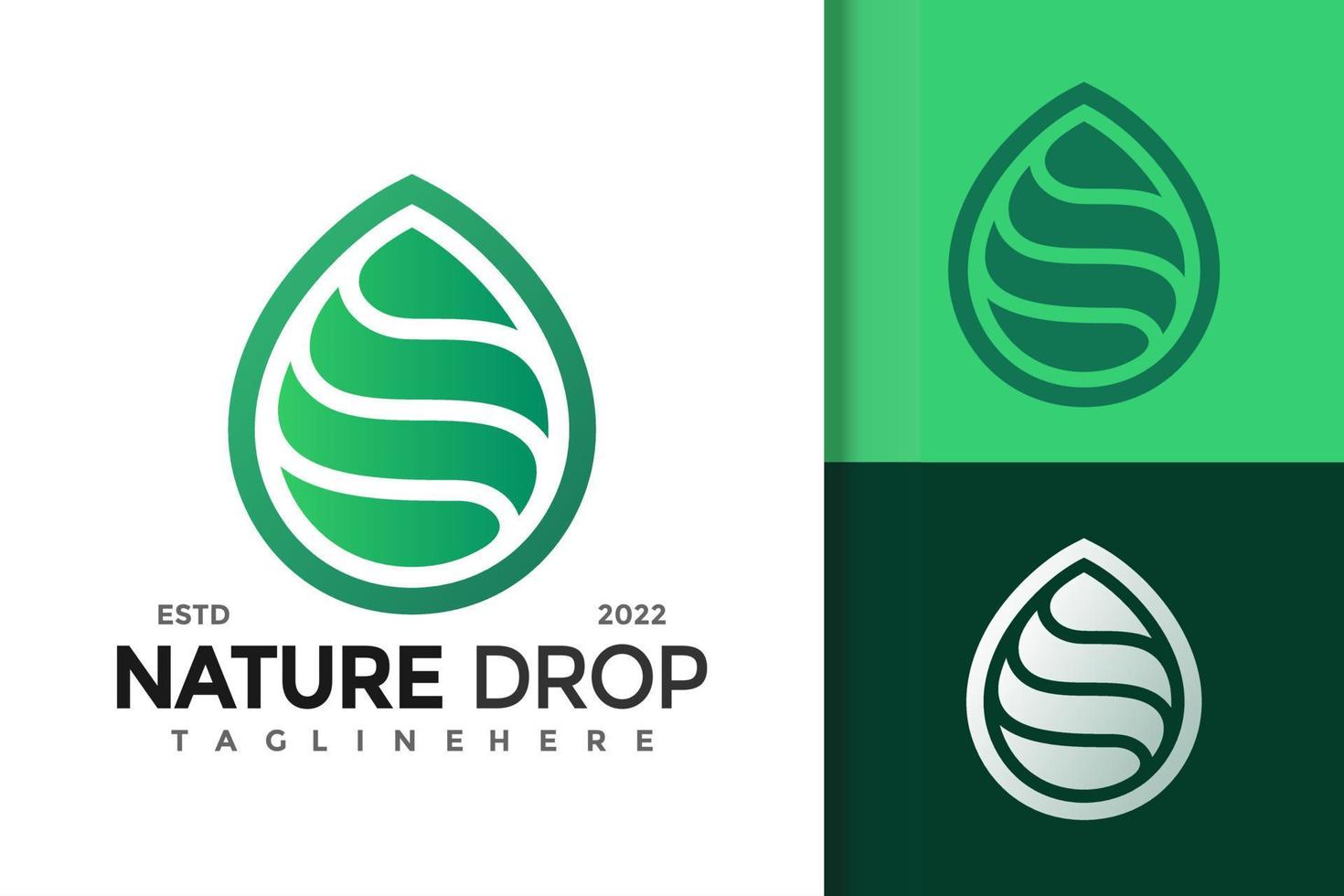 natuur drop gezondheid logo vector ontwerpsjabloon