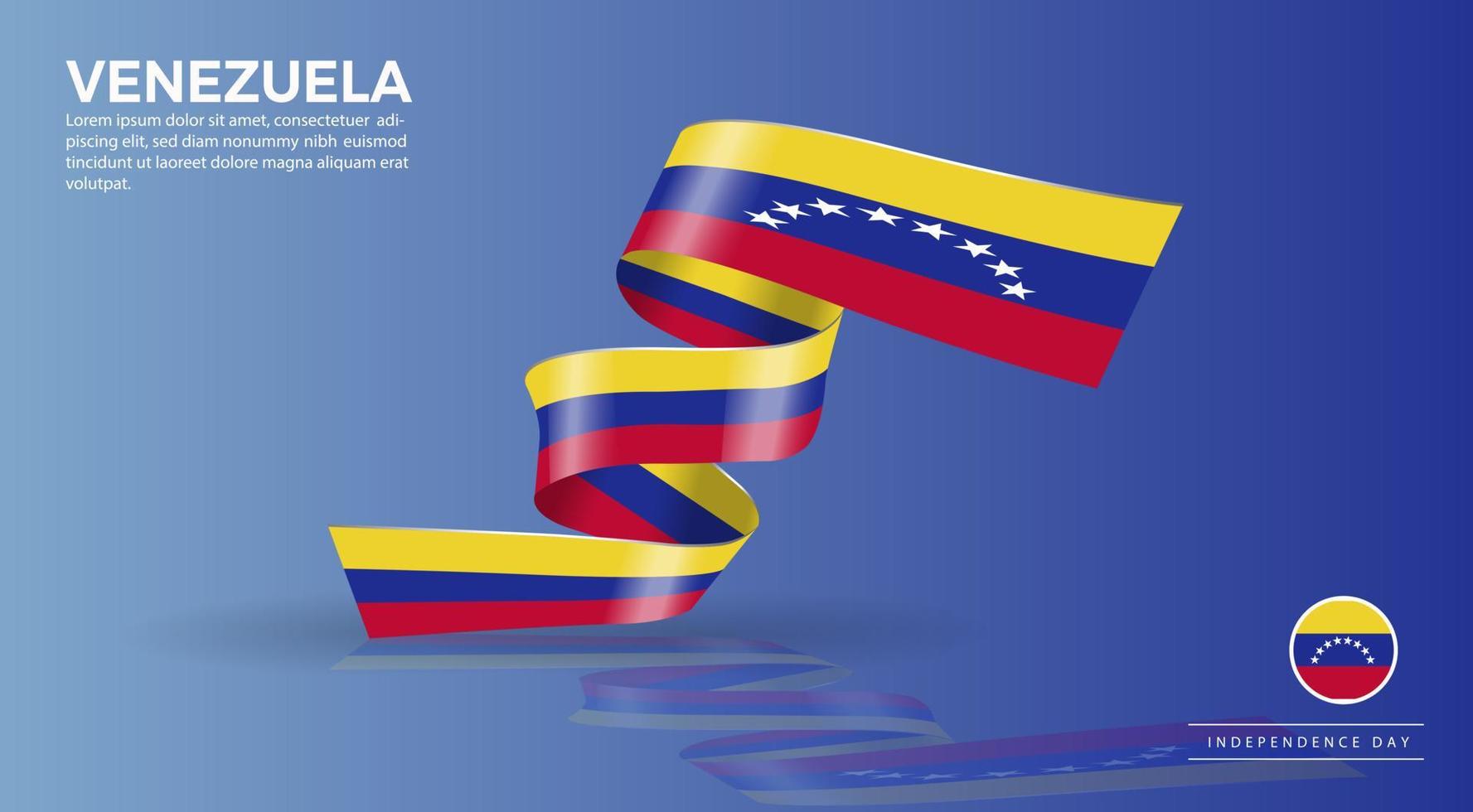 onafhankelijkheidsdag van venezuela. bannerillustratie, postersjabloonontwerp vector