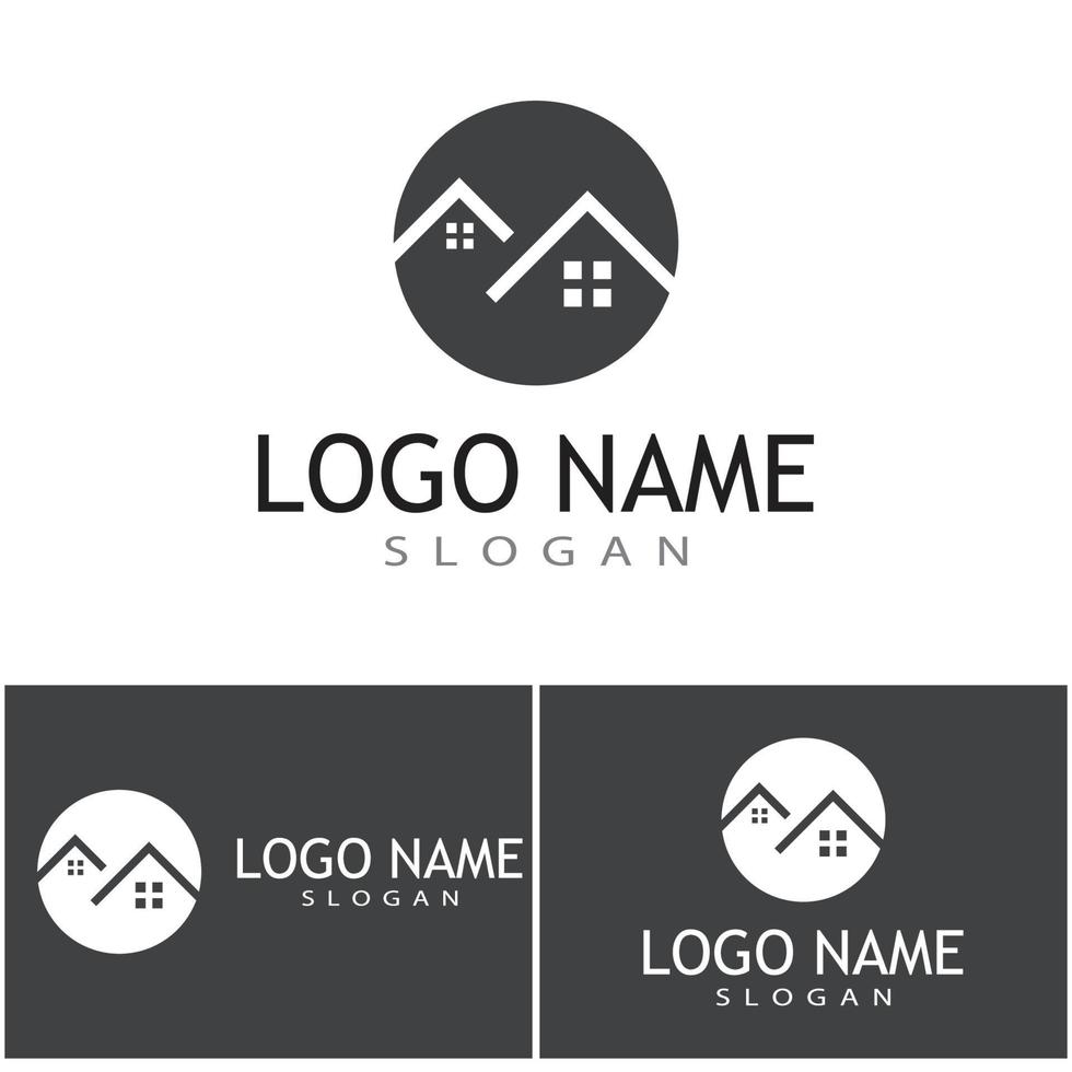 onroerend goed en constructie logo-ontwerp vector