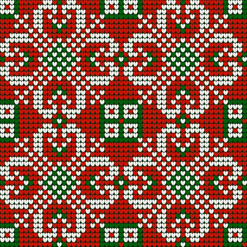 oma's breipatroon in rood-groen-witte kleuren voor lelijke kersttrui vector