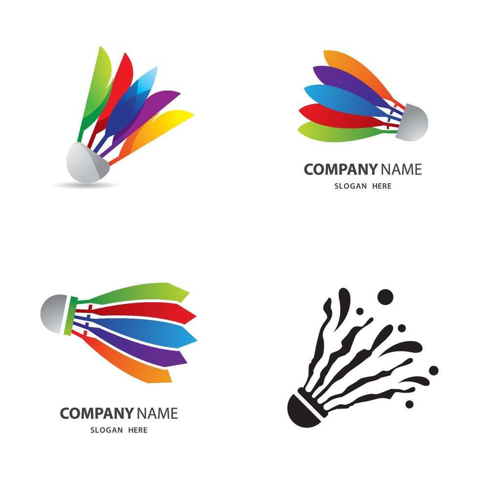 badminton logo afbeeldingen illustratie vector