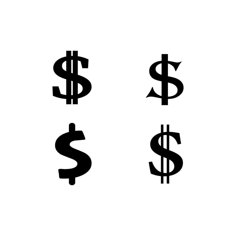 dollar symbool logo vectorillustratie vector