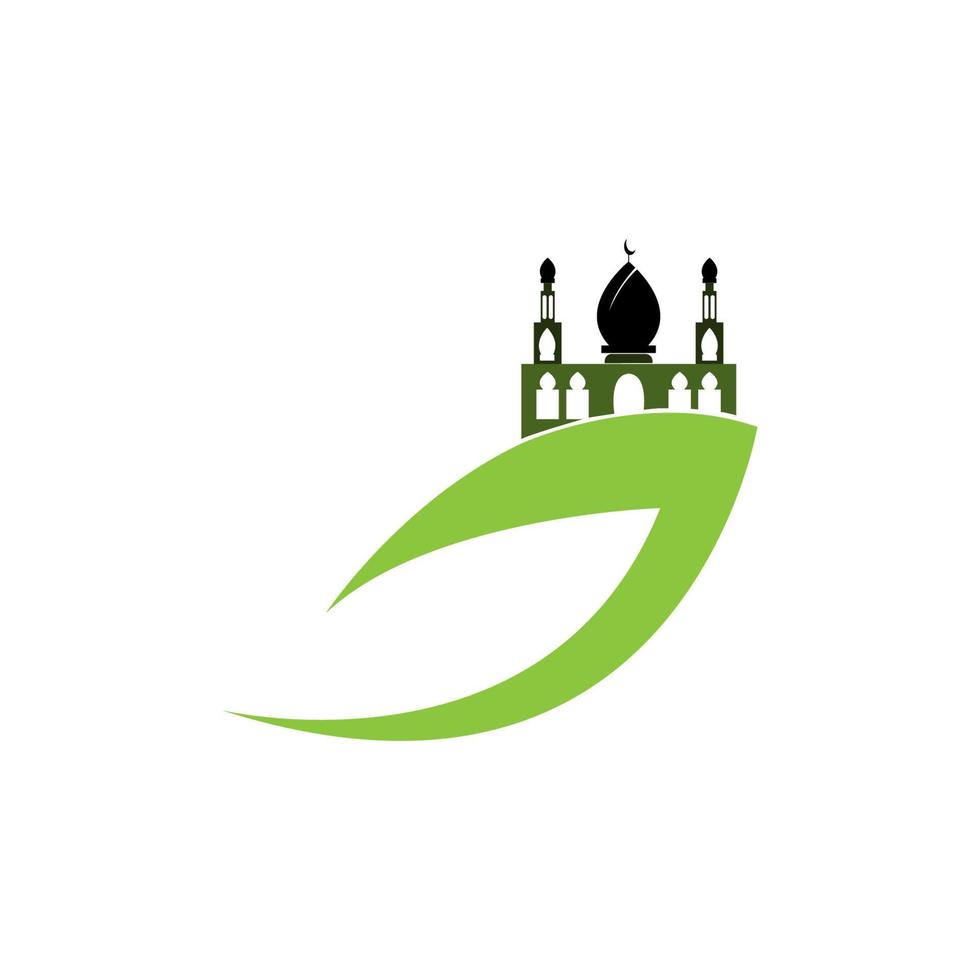 moskee tekening pictogram vector illustratie ontwerp