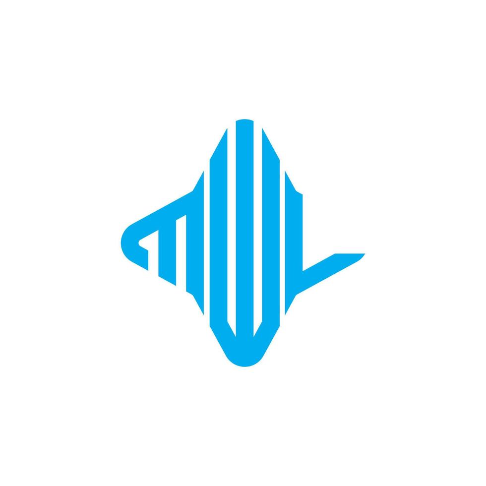 mwl letter logo creatief ontwerp met vectorafbeelding vector