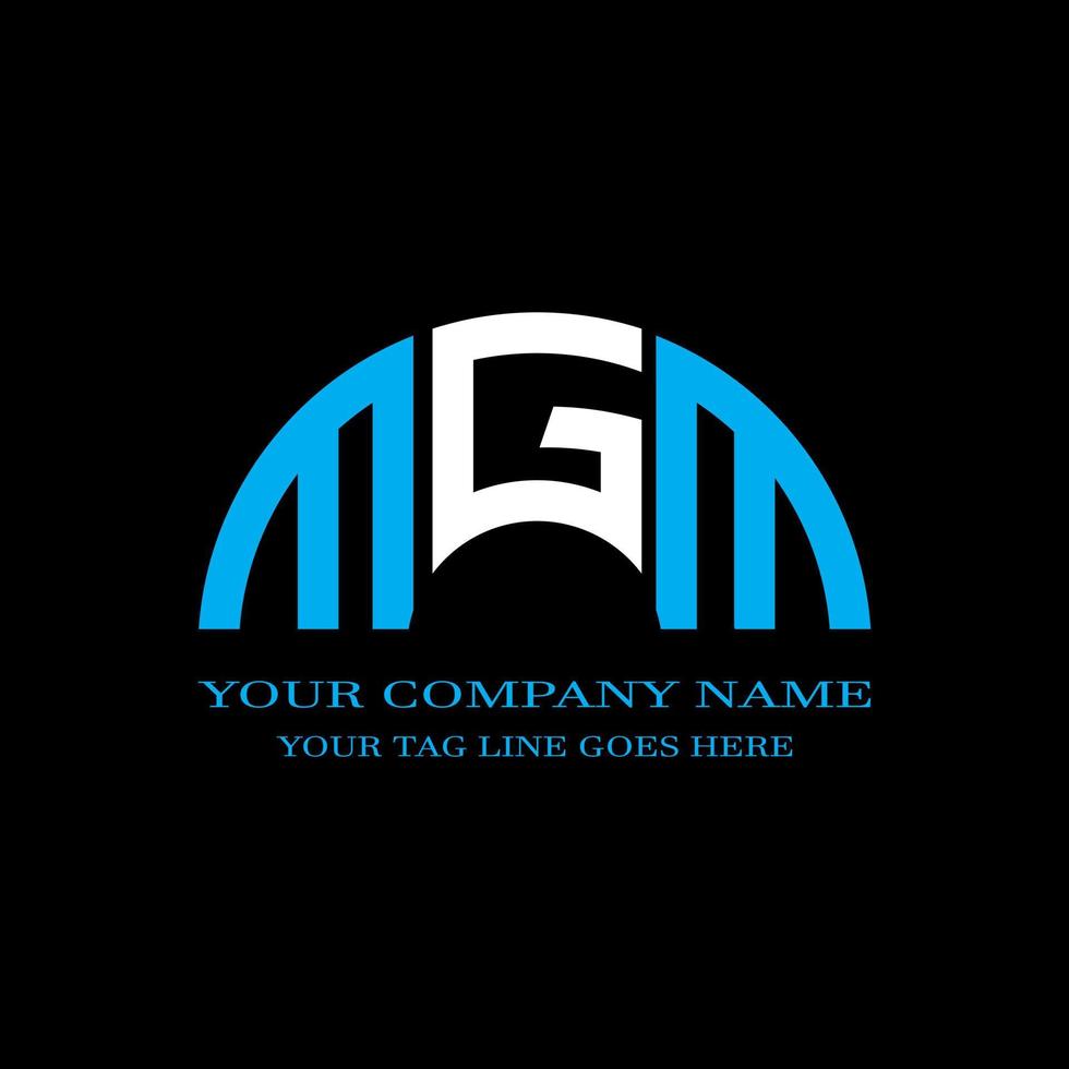 mgm letter logo creatief ontwerp met vectorafbeelding vector