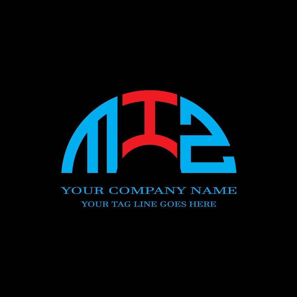 miz letter logo creatief ontwerp met vectorafbeelding vector