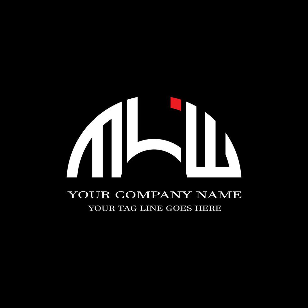 mlw letter logo creatief ontwerp met vectorafbeelding vector