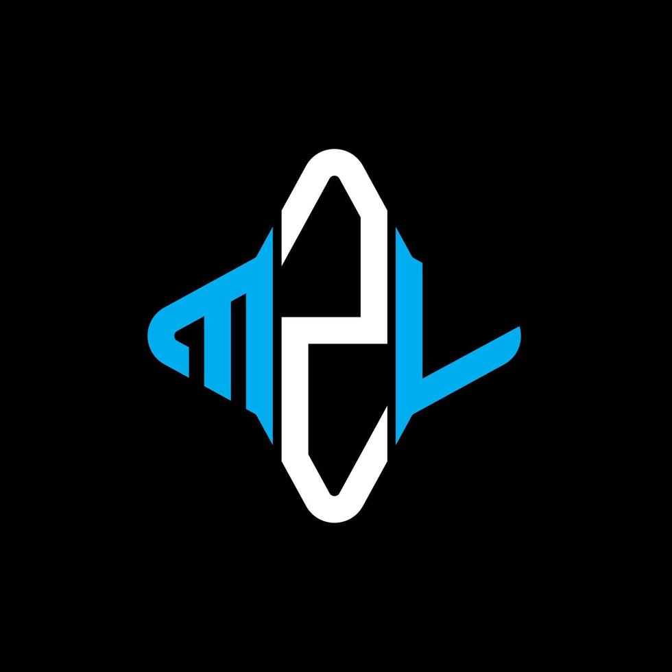 mzv letter logo creatief ontwerp met vectorafbeelding vector