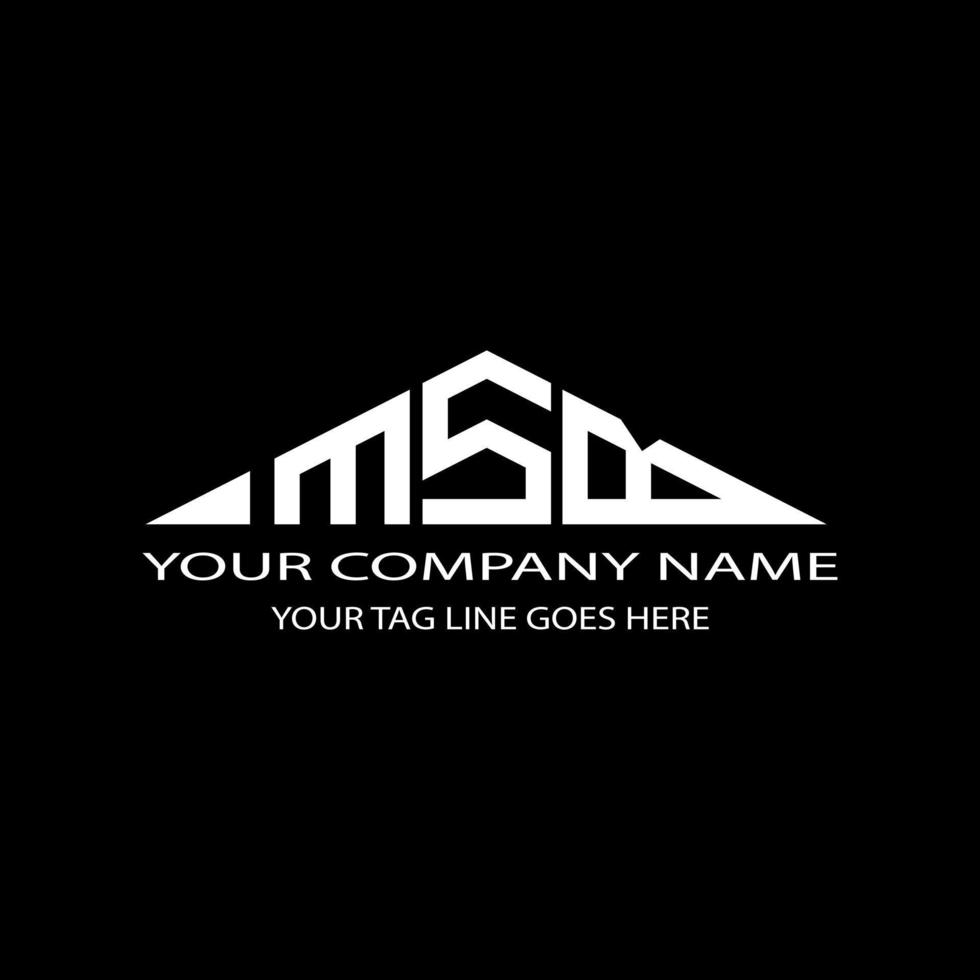 msb letter logo creatief ontwerp met vectorafbeelding vector