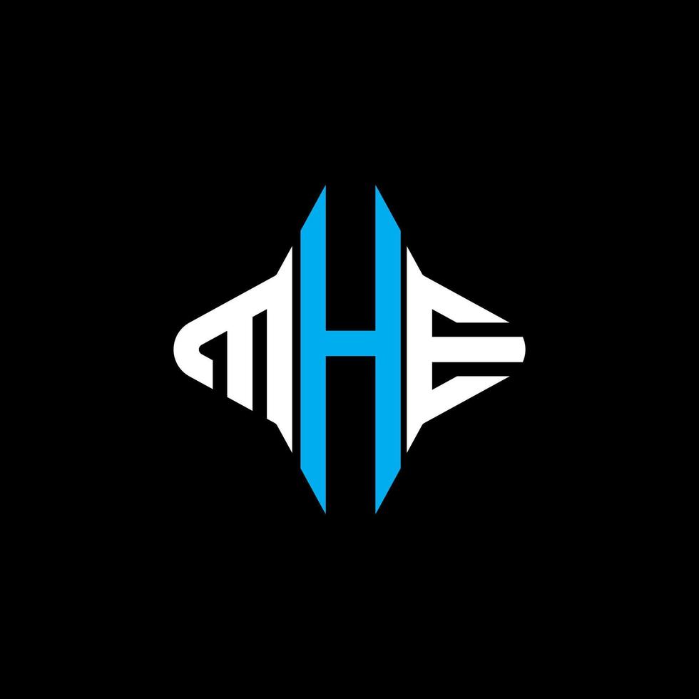 mhe letter logo creatief ontwerp met vectorafbeelding vector
