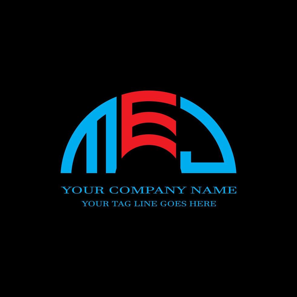 mej letter logo creatief ontwerp met vectorafbeelding vector